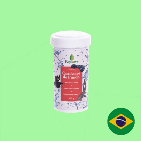RAÇÃO POYTARA CARNÍVOROS DE FUNDO 130G